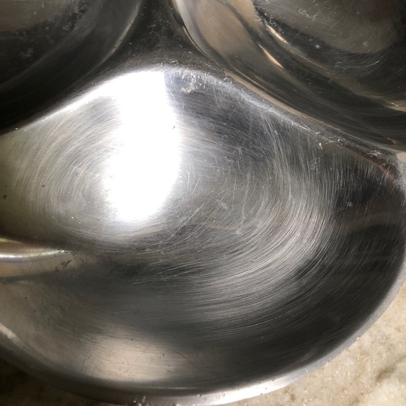 NAMBE 3 SECTION METAL BOWL DISH 589A 11X11 - Picture 3 of 12